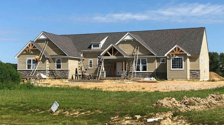 custom home in progress by chris gorman homes in cinci